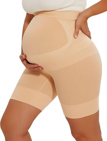 Peauty Seamless Maternity Shapewear Over Bump Pregnancy Shorts | Seamless maternity support, over-bump coverage, non-roll edges, smooth layering under dresses, pregnancy comfort in Saudi Arabia