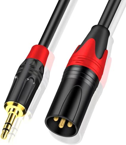 3.5 mm to XLR Cable 5FT, 1/8 Male to XLR Male Microphone Cable, XLR to 3.5mm Balanced Cable ，Compatible with Laptop，Microphone, Amplifier, Audio Board, 1.5M in Saudi Arabia