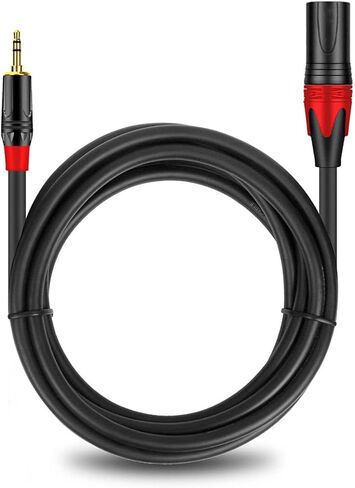 3.5 mm to XLR Cable 5FT, 1/8 Male to XLR Male Microphone Cable, XLR to 3.5mm Balanced Cable ，Compatible with Laptop，Microphone, Amplifier, Audio Board, 1.5M in Saudi Arabia