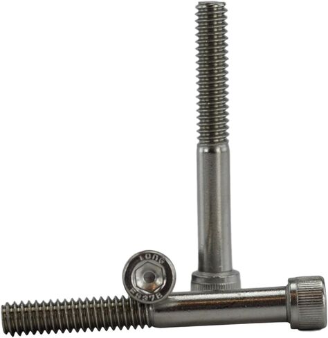 مسامير غطاء رأس المقبس من الفولاذ المقاوم للصدأ 1/4-20 × 2 بوصة (1/2 بوصة إلى 3 بوصة متوفرة)، خيط كامل، محرك سداسي، فولاذ مقاوم للصدأ 18-8، خيط خشن (1/4-20 × 2) in Kuwait