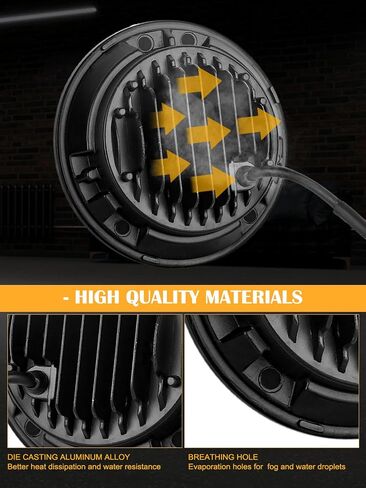 YEEGO DIRECT 7 Inch LED Headlights Red Halo Ring Angel Eyes Daytime Running Light DRL Turn Signal High/Low Beam for Wrangler 1997-2017 JK TJ LJ JW Headlight Kit (2 Pcs) in Saudi Arabia