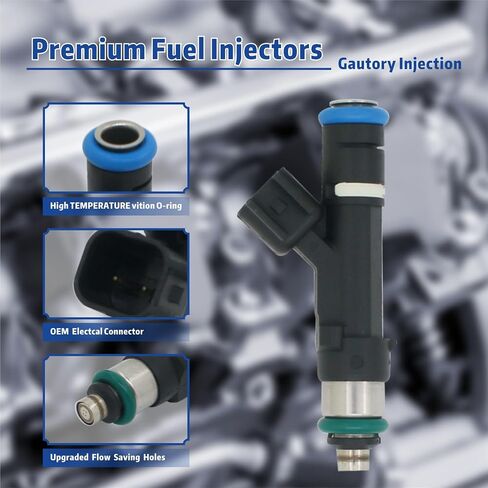 حاقن الوقود متوافق مع Ford 2009-2019 Escape 2010-2019 Fusion 2014-2019 Transit Connect 2011 2012Lincon MKZ 2009 2010 2011 Mercury Mariner Milan 2.5L L4 يستبدل 0280158162 مجموعة من 4 in Saudi Arabia