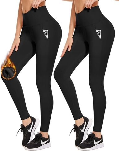 Aoliks Leggings with Pockets for Women - Yoga Pants with Pockets,Soft High Waist Tummy Control Non See Through Workout Pants in Saudi Arabia
