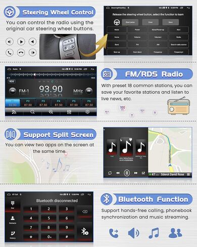 Roinvou [2G+32G] Android 13 Car Stereo for Jeep Compass Patriot 2007-2009 with Wireless Carplay Android Auto, 10.1" Touch Screen Car Radio Support GPS/WiFi/Bluetooth/26UI/Voice Control/SWC in Saudi Arabia