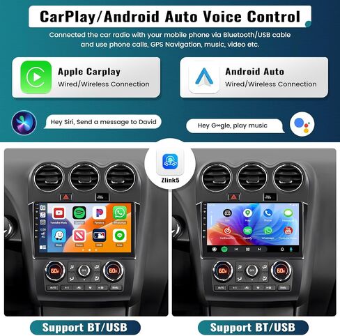 UNITOPSCI for Nissan Altima 2008-2012 Radio with Auto A/C, Android 13 Car Stereo Wireless CarPlay Android Auto HiFi GPS Navigation 9 Inch Touch Screen WiFi Bluetooth FM SWC + AHD Backup Camera Mic in Saudi Arabia
