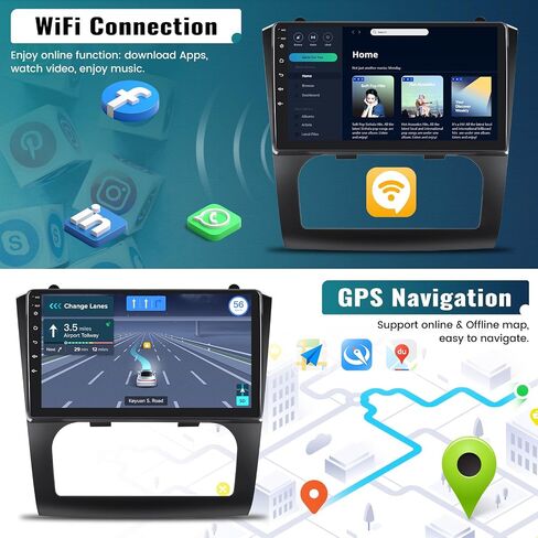 UNITOPSCI for Nissan Altima 2008-2012 Radio with Auto A/C, Android 13 Car Stereo Wireless CarPlay Android Auto HiFi GPS Navigation 9 Inch Touch Screen WiFi Bluetooth FM SWC + AHD Backup Camera Mic in Saudi Arabia