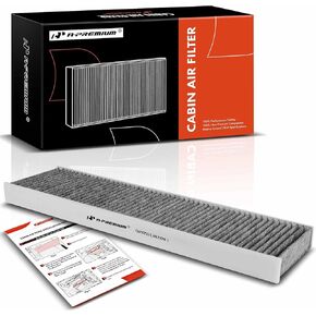 A-Premium Cabin Air Filter with Activated Carbon Compatible with Mini Models - Cooper 2007-2015, Cooper Countryman 2011-2016, Cooper Paceman 2013-2016 - Behind Glove Box - Replace# 64319127515