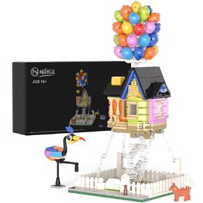 Nifeliz Up Balloon House Building Set for Teens and Adults, Creative Building Block, Girl Toys for Christmas and Birthday Gifts, Creative Suspended Gravity Flying House Bricks Model Set.(635 pcs)
