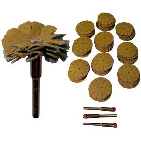 1"" Inch, 220 Grit, 100 Pack, Sanding Mop/Flap Wheel/Sanding Star. (Circle – More Aggressive)