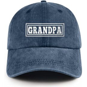 Grandpa Hat New Grandpa Gifts Adjustable Vintage Washed Cotton Baseball Cap Gift for Dad Grandfather