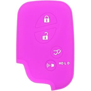 SEGADEN Silicone Cover Protector Case Holder Skin Jacket Compatible with LEXUS 4 Button Smart Remote Key Fob CV2420 Black