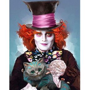 5D DIY Diamond Painting cat 16X20 inches Full Round Drill Rhinestone Embroidery for Wall Decoration