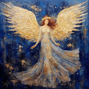 Diamond Art Painting 5D Kits Full Drill Round Beads Art Gems Stone Cross Stitch DIY by Number Kits Wall Decoration Angel Wing 16x16 inch