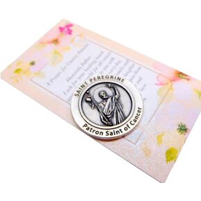 Westmon Works Saint Peregrine Cancer Healing Saint Set with Prayer Token and Holy Card