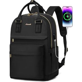 LOVEVOOK Laptop Backpack for Women 15.6 Inch,Cute Backpack Laptop Bag with USB Port,Waterproof Travel Backpack Purse Teacher Nurse Bag Fashion Computer Bag for Work