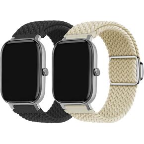 Magnetic Bands for Garmin Venu/Venu Sq/Venu Sq 2/Venu 2 Plus, Replacement Braided Stretchy Elastic Nylon Sport Loop Strap for Garmin Venu Watch Band