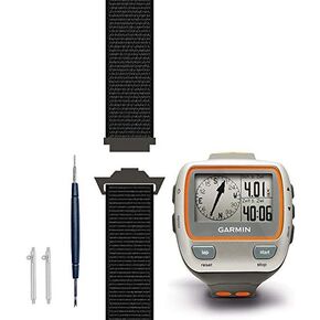 Compatible with Garmin Forerunner 310XT Replacement Band with Quick Release Spring Bar and Tool, Sport Mesh Strap Nylon Weave Watchband for Sports & Outdoors - M/L