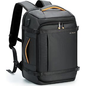 حقيبة ظهر للكمبيوتر المحمول للسفر - حقيبة ظهر للأعمال مقاس 15.6 بوصة معتمدة من الطيران مع منفذ شحن USB - حقيبة كمبيوتر مقاومة للماء سعة 30 لترًا حقيبة نهارية عادية للرجال والنساء - أسود in Kuwait