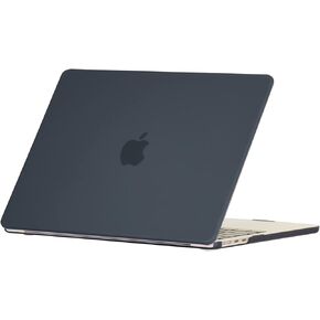 RUBAN for MacBook Air 13.6 inch Case 2024 2023 2022 Release A2681 A3113 M3 M2 Chip with Liquid Retina Display & Touch ID, Protective Plastic Hard Shell Case Cover, (BLACK)