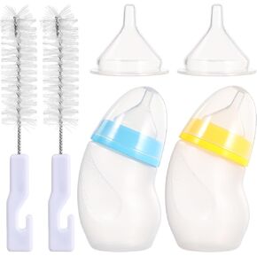 2pcs Pet Feeding Bottle - Kitten Bottle Feeding Kit for Baby Small Cats Dogs, 180ML Puppy Feeding Bottle for Kitten Puppy Small Animals (Random Color)