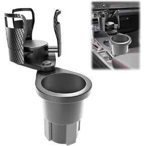 1 PC Car Cup Holder, 2 in 1 Car Cup Holder Extender, Multi-Functional Rotating Car Cup Holder, for Automotive Auto Truck RV (Black)