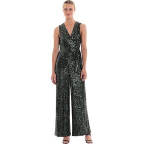 Maggy London womens Sleeveless Wrap Jumpsuit