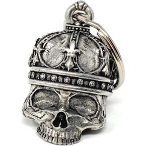 Bravo Bells - King Skull Motorcycle Biker Bell Accessory or Key Chain for Luck - Made in the USA