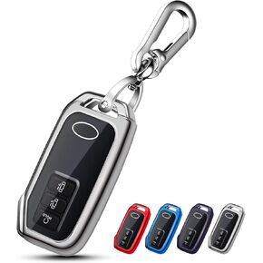 QBUC for KIA Key Fob Cover Case with Keychain for 2022 Kia EV6 2020 2021 Kia Sorento etc (3 OR 5 BUTTONS ON FRONT SURFACE ONLY)(Red)
