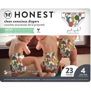 حفاضات The Honest Company Cactus Cuties Style Clean Conscious حفاضات، مقاس 4، خالية من البارابين، 23 عبوة (عبوة من 4 قطع) in Kuwait
