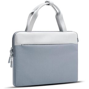 Laptop Sleeve 14 Inch for Women Waterproof Polyester Laptop Case with Handle for School Office Travel Business Compatible with 13.3 Inch Old MacBook Air/Pro M2 14 Inch MacBook Pro 2021 A2442（Gray）