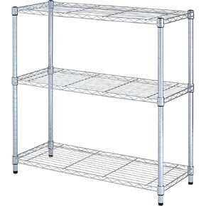 Alera ALESW833614SR 36 in. W x 14 in. D x 36 in. H Three-Shelf Residential Wire Shelving - Silver