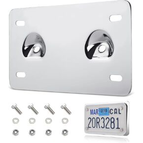KEMIMOTO Lay Down License Plate Brackets Plate Mounts Compatible with Touring Street Glide Road Glide Electra Glide 1999-2008 with Mounting Bolts and Spacers