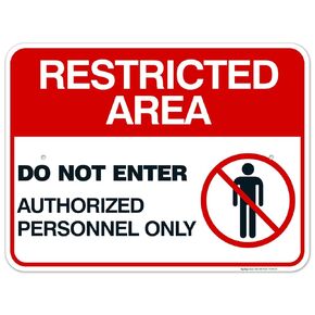 Authorized Personnel Only Sign, Restricted Area Sign, Do Not Enter, 10x14 Inches, Rust Free .040 Aluminum, Fade Resistant, Made in USA by Sigo Signs