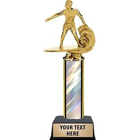 11" Surfing Trophies, Male Surfer Trophy with Custom Engraving and Perfect for Surfing Awards Prime
