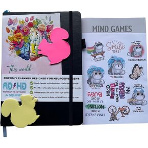 ADHD Planner for Adults - The Undated Monthly Weekly Daily Focus and Productivity Planner Organizer Notebook for Neurodivergent Brains - Organization , Goal Setting , Habit Tracker , Time Management , Gifts for Men and Women with ADD