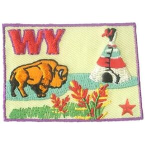 Wyoming State Iron On Patch for Jackets,Backpacks,Hats and More