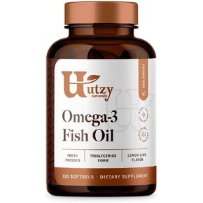 Omega 3 Fish Oil | 800 mg Omega 3 | with EPA and DHA | Lemon-Lime Flavor | 60 Softgels