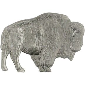 PinMart's Antique Silver Wild Buffalo Animal Lover Lapel Pin