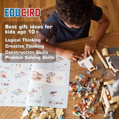 Educiro Harry World 6 in 1 Car Toys Building Set Gifts for Kids, Girls, and Boys Ages 6-12 (423pcs),Sports Car,Van Truck,Harry's Truck,Knight Lxury Car,Wagon,Magic Express in Saudi Arabia