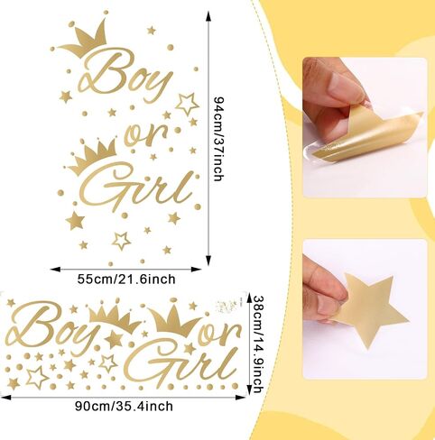 He Or She Sign Gender Reveal Baby Shower Party Decals Decorations Blue He Pink She Baby Boy or Girl Gender Reveal Welcome Sign Stickers for Arch Backdrop/Balloon Arch Decals in Saudi Arabia