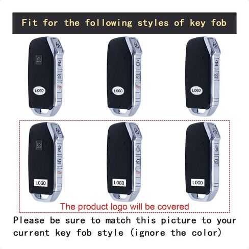 TANGSEN Smart Key Fob Case Compatible with KIA CEED CERATO FORTE NIRO SELTOS SORENTO SOUL SPORTAGE TELLURIDE 3 4 5 Button Keyless Entry Remote Cover Carbon Fiber Pattern Red Silicone in Kuwait