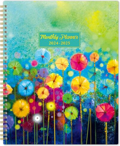 مخطط شهري 2024-2025 من Lemome - مخطط شهري للتقويم 2024-2025، من يناير 2024 إلى ديسمبر 2025، 9 × 11 بوصة، مخطط لمدة عامين مع 24 شهرًا، مثالي للمدرسة، أخضر in Kuwait