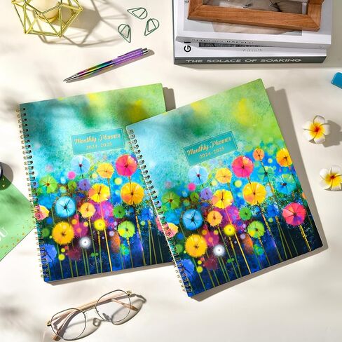 مخطط شهري 2024-2025 من Lemome - مخطط شهري للتقويم 2024-2025، من يناير 2024 إلى ديسمبر 2025، 9 × 11 بوصة، مخطط لمدة عامين مع 24 شهرًا، مثالي للمدرسة، أخضر in Kuwait