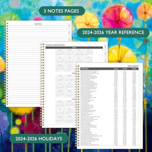 مخطط شهري 2024-2025 من Lemome - مخطط شهري للتقويم 2024-2025، من يناير 2024 إلى ديسمبر 2025، 9 × 11 بوصة، مخطط لمدة عامين مع 24 شهرًا، مثالي للمدرسة، أخضر in Kuwait