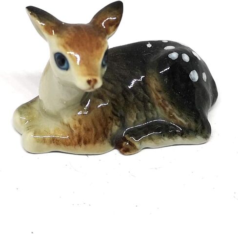 ZOOCRAFT تمثال غزال بامبي من السيراميك مصنوع يدويًا من البورسلين المصغر لحيوانات الحياة البرية in Kuwait