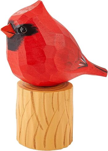 Wooden Carved Bird Decor Bird Figurines Hand Carved Painted Wooden Statues Decor BFF Gifts for Bird Lovers Housewarming, BirthdayChristmas, Thanksgiving Day(Blue Gray Sparrow) in Saudi Arabia