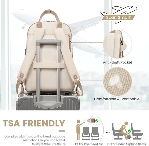 LOVEVOOK Laptop Backpack for Women 15.6 Inch,Cute Backpack Laptop Bag with USB Port,Waterproof Travel Backpack Purse Teacher Nurse Bag Fashion Computer Bag for Work in Saudi Arabia