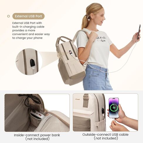 LOVEVOOK Laptop Backpack for Women 15.6 Inch,Cute Backpack Laptop Bag with USB Port,Waterproof Travel Backpack Purse Teacher Nurse Bag Fashion Computer Bag for Work in Saudi Arabia