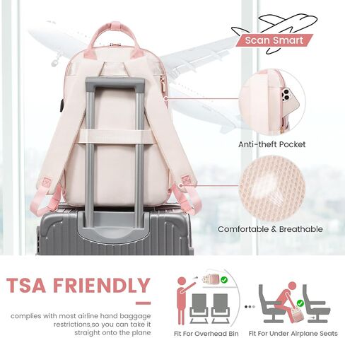 LOVEVOOK Laptop Backpack for Women 15.6 Inch,Cute Backpack Laptop Bag with USB Port,Waterproof Travel Backpack Purse Teacher Nurse Bag Fashion Computer Bag for Work in Saudi Arabia