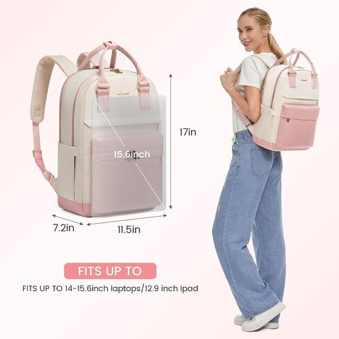 LOVEVOOK Laptop Backpack for Women 15.6 Inch,Cute Backpack Laptop Bag with USB Port,Waterproof Travel Backpack Purse Teacher Nurse Bag Fashion Computer Bag for Work in Saudi Arabia